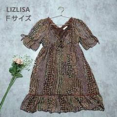 LIZLISA リズリサ y2k 平成ギャル 姫系 レース チュニック ワンピ 美品】LIZ LISA リズリサビックリボン付総レースチュニックトップス