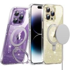 iPhone 14ProMax ケース Magsafe ラメ 透明 クリア