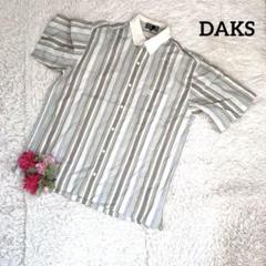 DAKS ダックス　ゴルフ　メンズボタンシャツ　ストライプ　M