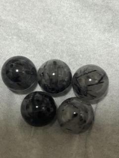 黒針ルチル　ブラックルチル5粒　パワーストーン　値下げ