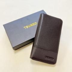 長財布 レザー　牛革　セパレート型 大容量 ラウンドファスナー トップレザー