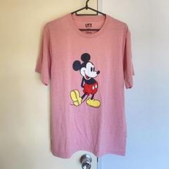 UNIQLO ミッキーマウス Tシャツ L ピンク