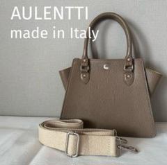 〔とても美品〕 AULENTTI オウレンティ レザー ショルダー ブラウン