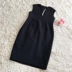 希少美品✨人気　ヨーコチャン　パールタックワンピース　五分袖　ネイビー 3005015168643044_01_8916.jpeg