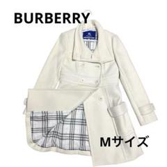 【美品】バーバリー ピーコート 白 Mサイズ クリーニング済み 美品】バーバリーピーコート白Mサイズクリーニング済み