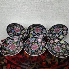 【グッド】アンティーク　中国清朝？　小皿　6枚 ♡中国景徳鎮 黒花紋皿 小皿 6枚セット♡ - メルカリ