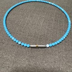 ファイテンRAKUWAネックレスターコイズブルー45cmのサムネイル