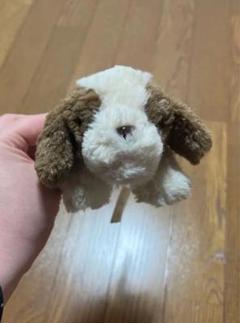 犬型ぬいぐるみ 白と茶色のサムネイル