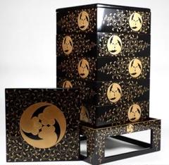 茶道具 輪島塗 上等黒内梨地金蒔絵 五段重 重箱 茶道具 輪島塗 上等黒内梨地金蒔絵 五段重 重箱 - メルカリ