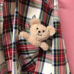 キーホルダー　くまさん テディベア くま もこもこ　韓国