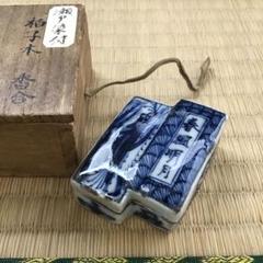 骨董 アンティーク 香合 蓋置 4点 ミニチュア 鍋島 織部 古備前