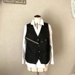 着物リメイク ハンドメイド ベストトップス ストライプ 一点物