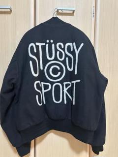 STUSSY SPORT MELTON VARSITY JACKET かつき着用 STUSSY - STUSSY SPORT MELTON VARSITY JACKET Mの通販 by wes
