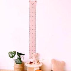 未使用品 身長計 ウォールステッカー くま ピンク 4