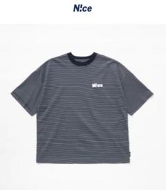 トップス N!ce round logo border tee navy xl N!ce round logo border tee NAVY XLサイズ