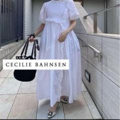CECILIE BAHNSEN - CECILIE BAHNSEN ホワイトロングワンピース