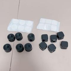 ✦ケーブルホルダー ケーブルクリップ マグネット 円形 正方形 12個 黒