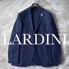 未使用級 LARDINI テーラードジャケット ホップサック アンコン 48 未使用級 LARDINI テーラードジャケット ホップサック アンコン