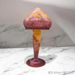 【証明書付】高さ47cm 幅23cm エミールガレ ランプ カメオ彫 証明書付】高さ47cm 幅23cm エミールガレ ランプ カメオ彫