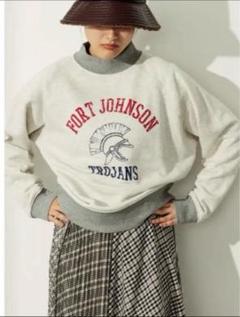 【美品】Americanholicラグラン裏毛ロゴプルオーバー