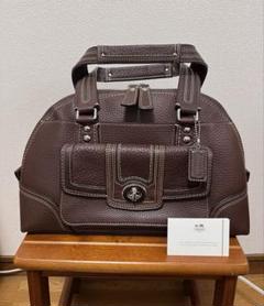 COACH コーチ ハンプトンズジップサッチェル ボストンバッグ