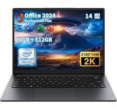 TPV ノートパソコン office搭載 2kディスプレイ付き 14インチノート