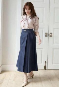 スカート Herlipto PleatedCheckeredTwillLong Skirt Herlipto PleatedCheckeredTwillLongSkirt