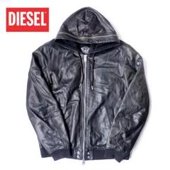 ディーゼル DIESEL シープスキンレザー パーカー ブルゾン