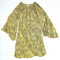 【良品】オリエンタルプリント　ロングワンピース　インドネシア製