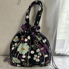 ハンドメイド★巾着トートバッグ　ランチバッグ　サブバッグ　お買い物バッグ★和柄