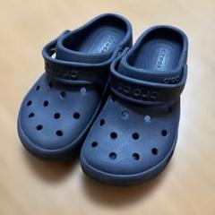 Crocs ネイビー サンダル バックストラップ付き　21㌢