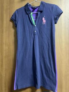 Ralph Lauren ネイビー ポロシャツワンピース kids L