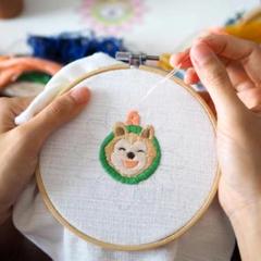 ✅2セット入 刺繍フープ180mm 丸竹丸 クロスステッチリング 縫製 刺繍枠