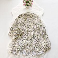theory*セオリーリュクス 24AW 水彩柄ブラウス　長袖 フラワー 38
