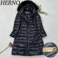 極美品✨HERNO ダウンベスト ブラック ヘルノ レディース 42 HERNO ヘルノ レディース ダウン ダウンベスト インナーダウン