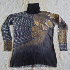 【美品】エトロ ETRO　ニット　モヘヤ混　ペイズリー　タートル　薄手 美品】エトロ ETRO ニット モヘヤ混 ペイズリー タートル 薄手