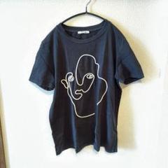 ZARA ラインアートプリント Tシャツ ブラックのサムネイル