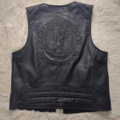 希少 ハーレーダビッドソン スカル ドクロ 刺繍 ロゴ ライダースジャケット 希少 ハーレーダビッドソン スカル ドクロ 刺繍 ロゴ ライダース
