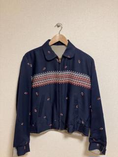 【WEATHER CREST】50s ヴィンテージ　ギャバジンジャケット　ナス紺 WEATHER CREST】50s ヴィンテージ ギャバジンジャケット ナス紺