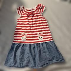 【うさぎ】ミキハウス　ワンピース　120 80セット 楽天市場】セール30%OFF！ミキハウス うさこ 重ね着風ワンピース