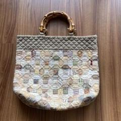 ハンドメイド　トートバッグ　パッチワーク　斉藤謠子　訳あり ハンドメイド 斉藤謠子さんデザイン パッチワーク バッグ キルト