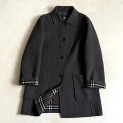 【美品】バーバリー カシミヤ混 ダブルフェイス ロングコート 金ボタン 黒 XL カラーツーボタンロングコート | ファッション通販サイト NUGU