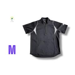 【各種割引】DESCENTE ジップ 半袖 トレーニング ウェア ジャージ M