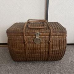 【送料込み】大正バスケット レトロ 籠 インテリア ze-0705 大正バスケット 鍵付き | antiques-educo online shop