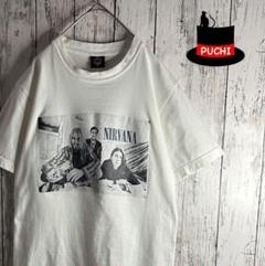 【バンドTシャツ】ニルヴァーナ☆カートコバーン☆グランジ☆両面プリント☆白