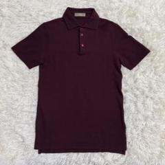cruciani クルチアーニ ポロシャツ Sサイズ ワインレッド 鹿の子