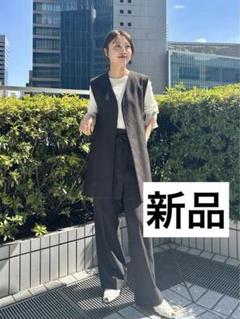 ルーニィ新品⭐️飯豊まりえ着洗える❗️ギャザーデザインジレリネン麻調ロングジレ雑誌 ルーニィ新品⭐️飯豊まりえ着洗える❗️ギャザーデザインジレ