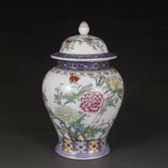 緑地パステル戦将紋お茶の缶 景徳鎮 陶磁器 装飾品 現代工芸品 美術品 置物 税込) 緑地パステル戦将紋お茶の缶 景徳鎮 現代工芸 装飾品