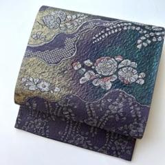 袋帯 正絹 煌めく 立涌 藤の花 六通T-6147 - メルカリ