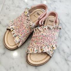 FEND フェンディ 花柄キッズサンダル 30
